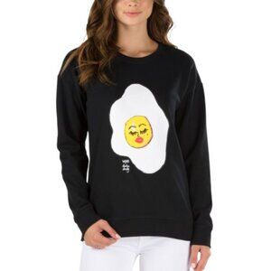Kendra Dandy for VANS Sassy‎ Crew 'Sassy Side Up' Egg Black Sweatshirt Small